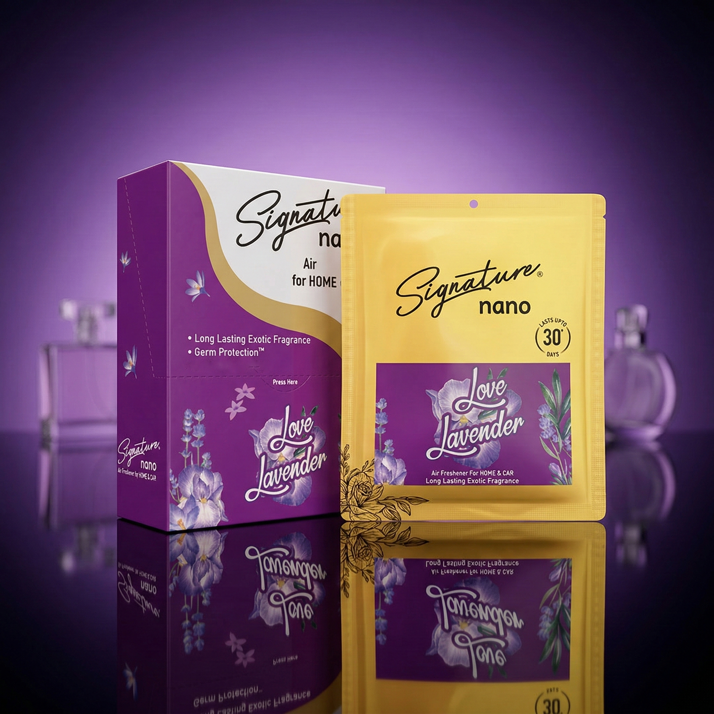 SIGNATURE NANO AIR FRESHENER HOME & CAR- LOVE LAVENDER 10G