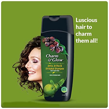 CHARM & GLOW AMLA RITHA SHIKAKAI SHAMPOO WITH CONDITIONER