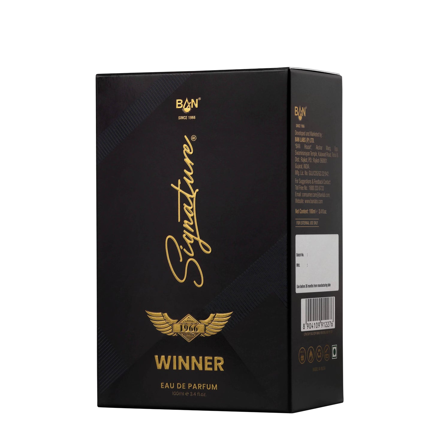 WINNER Signature Duo – Women's 100ml EDP & 150ml Deodorant Combo | Empowering Amber Floral