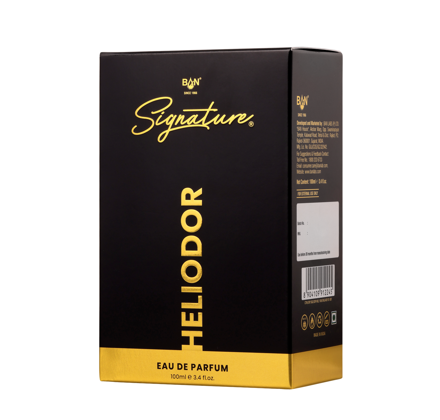 HELIODOR Signature Duo – Men's 100ml EDP & 150ml Deodorant Combo | Woody Chypre Leather