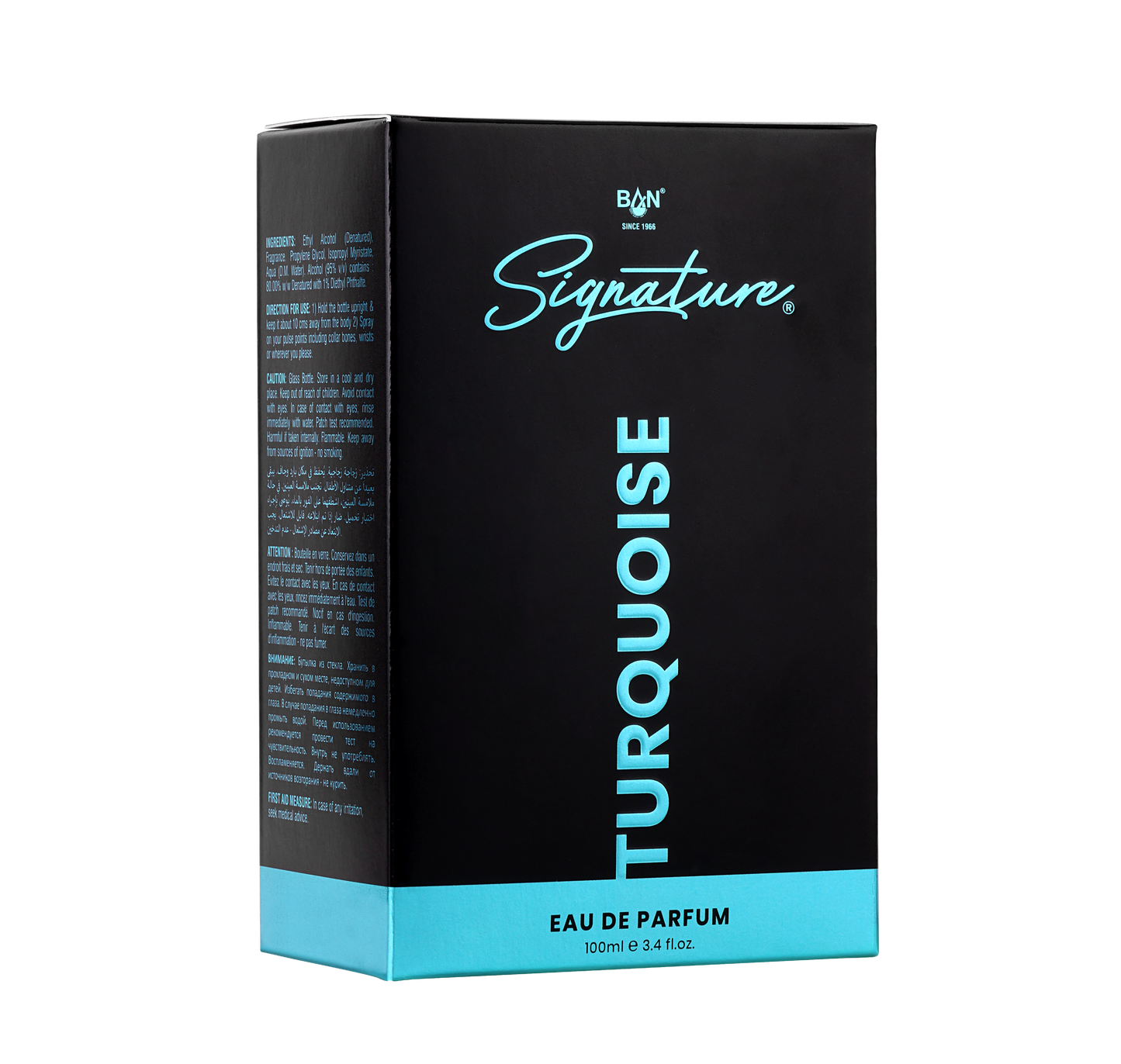 TURQUOISE Signature Duo – Men's 100ml EDP & 150ml Deodorant Combo | Amber Spicy Leather