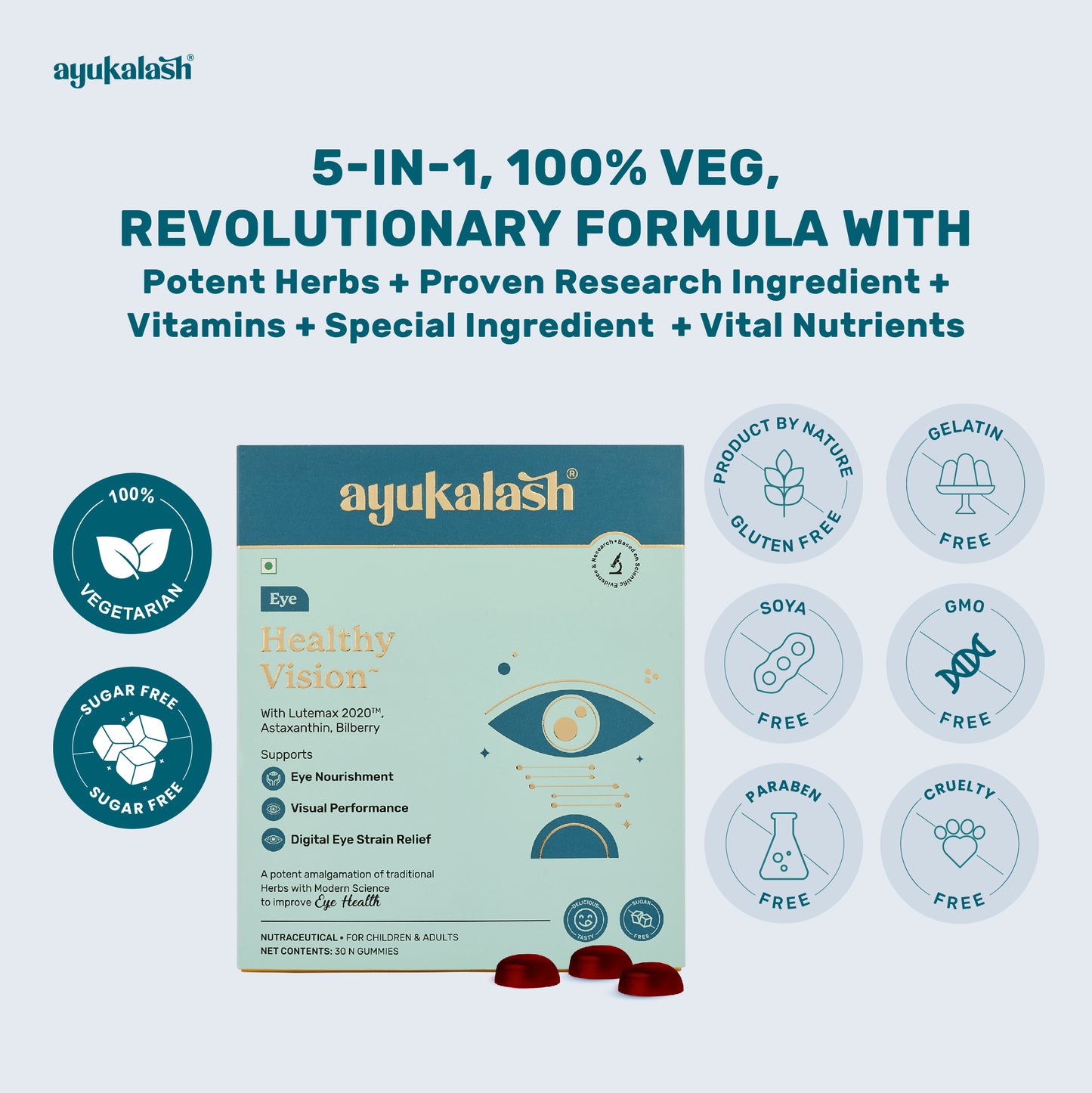 Ayukalash Eye - Healthy Vision Gummies