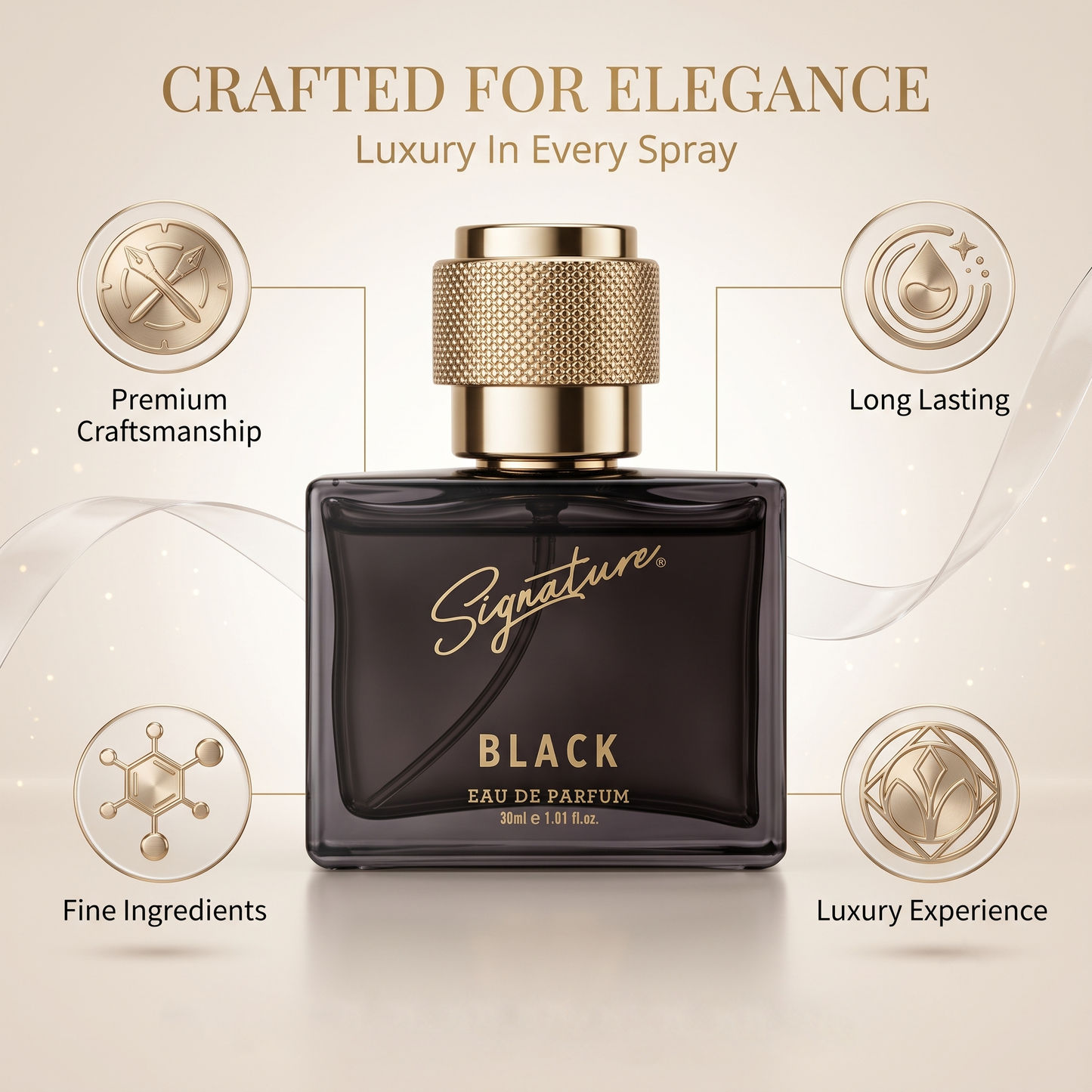 Signature Premium Black EDP Perfume - 30 ML
