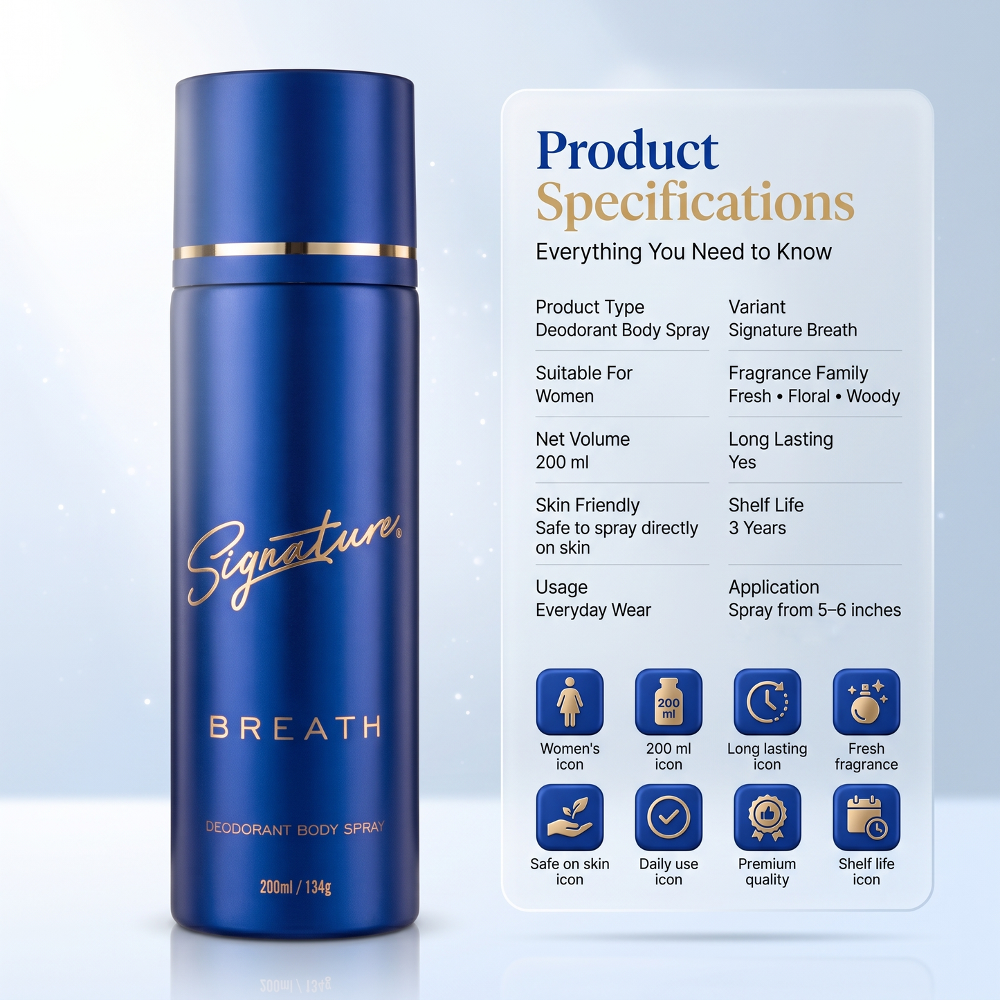 Signature Perfume Body Spray - "BREATH" - 200 ML