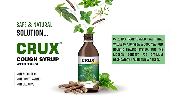 Crux Cough Syrup With Tulsi pack of 3