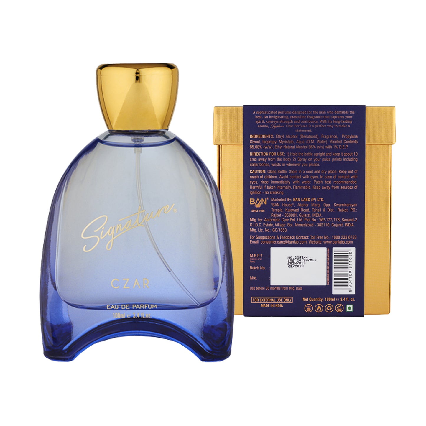 Signature Royal perfume- CZAR for Men Ban Labs Pvt Ltd