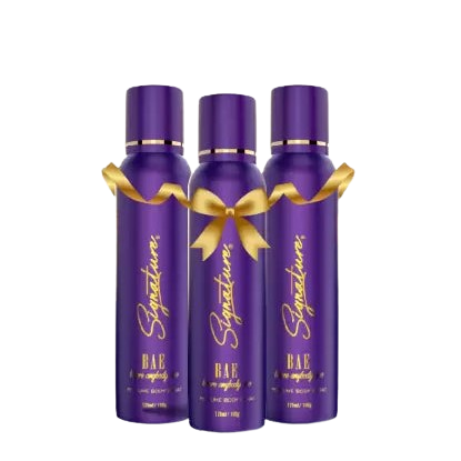 BAE Perfume Body Spray No Gas - 25ml Pack of 3