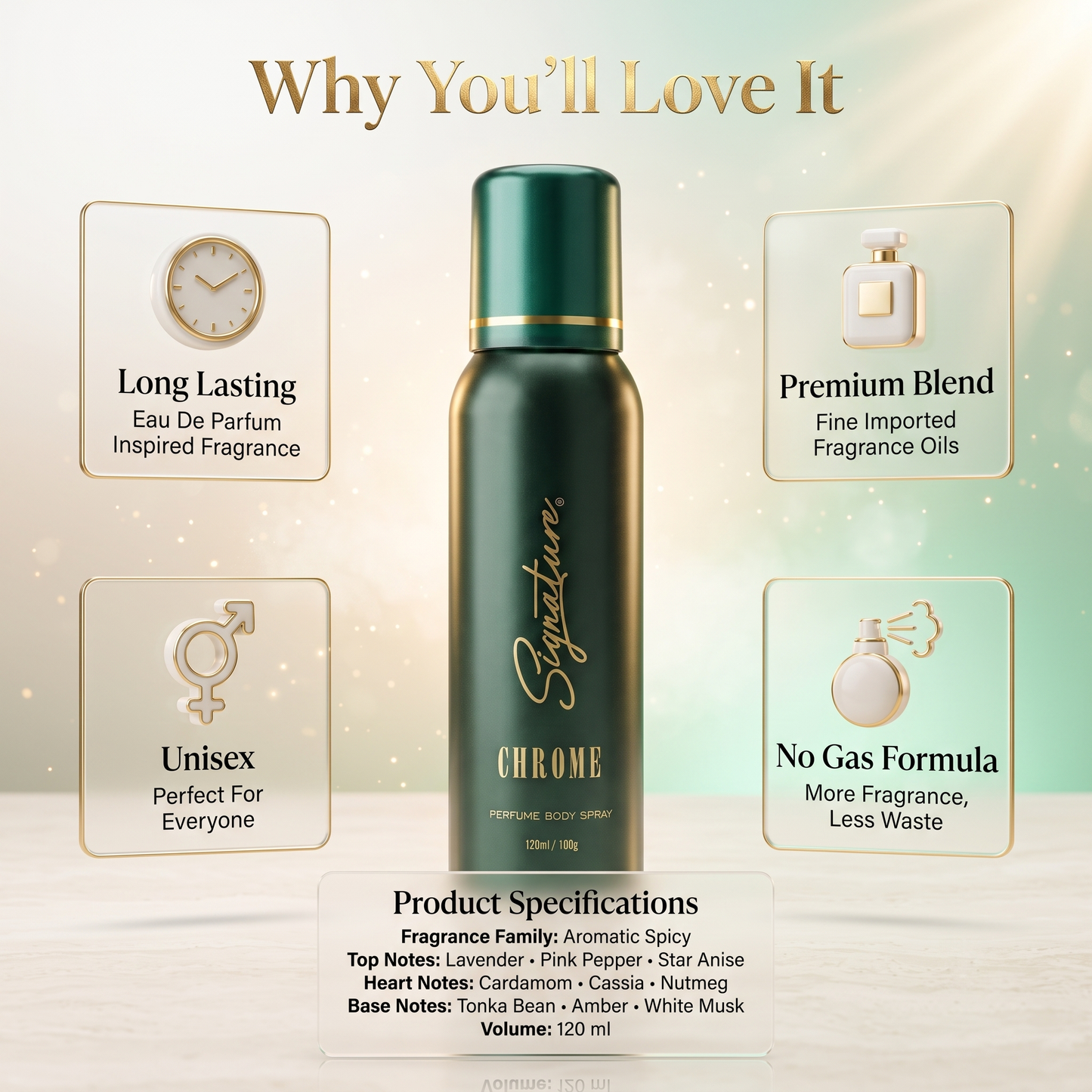 Chrome Perfume Body Spray