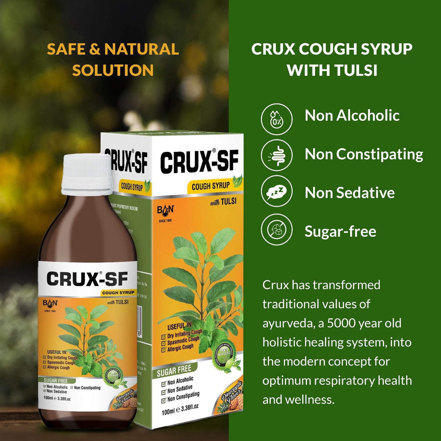 Sugar-Free Ayurvedic Cough Relief Syrup