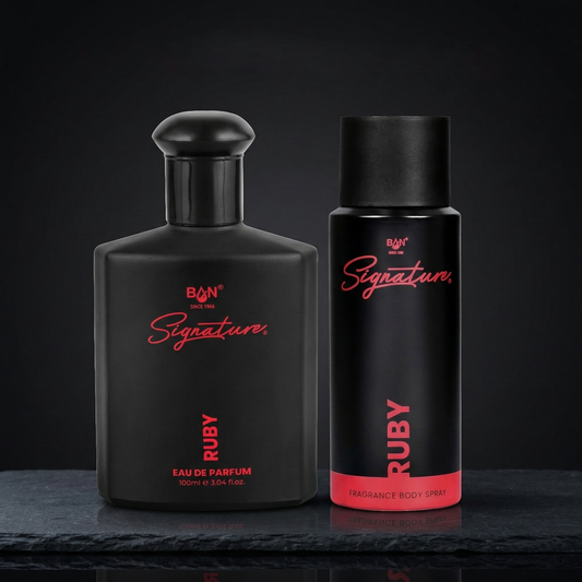 RUBY Signature Duo – Men's 100ml EDP & 150ml Deodorant Combo | Fresh Aromatic Woody