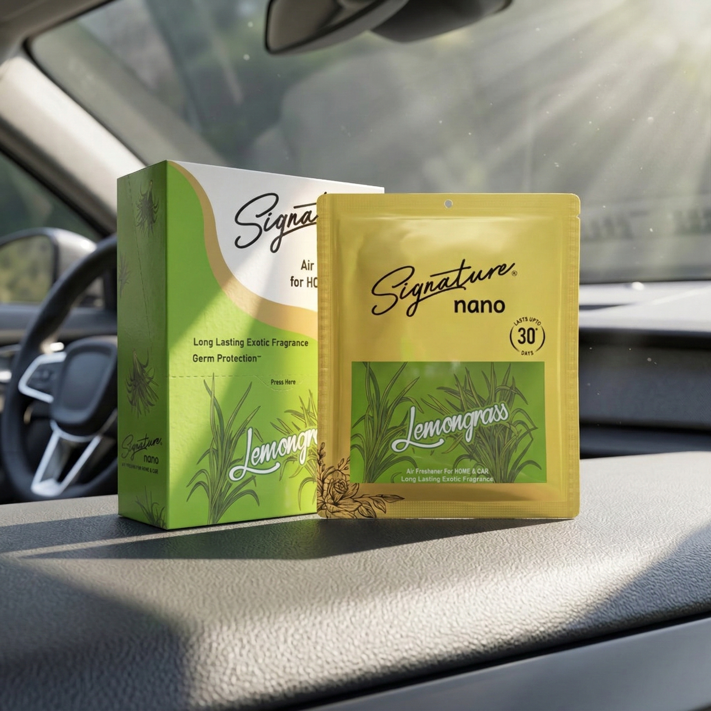 SIGNATURE NANO AIR FRESHENER HOME & CAR- LEMONGRASS 10G