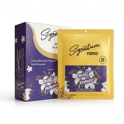 SIGNATURE NANO AIR FRESHENER HOME & CAR- MISTY JASMINE 10G