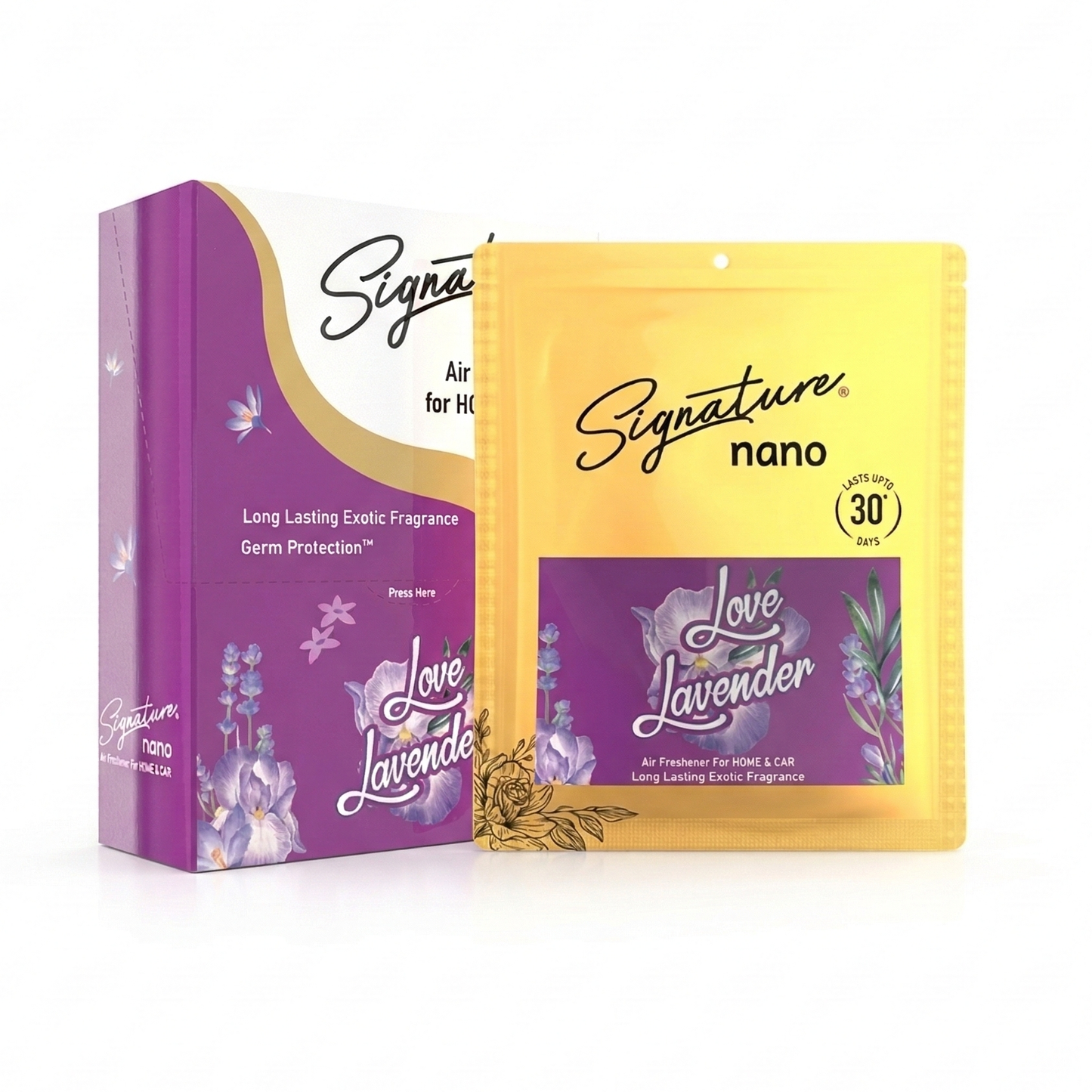 SIGNATURE NANO AIR FRESHENER HOME & CAR- LOVE LAVENDER 10G