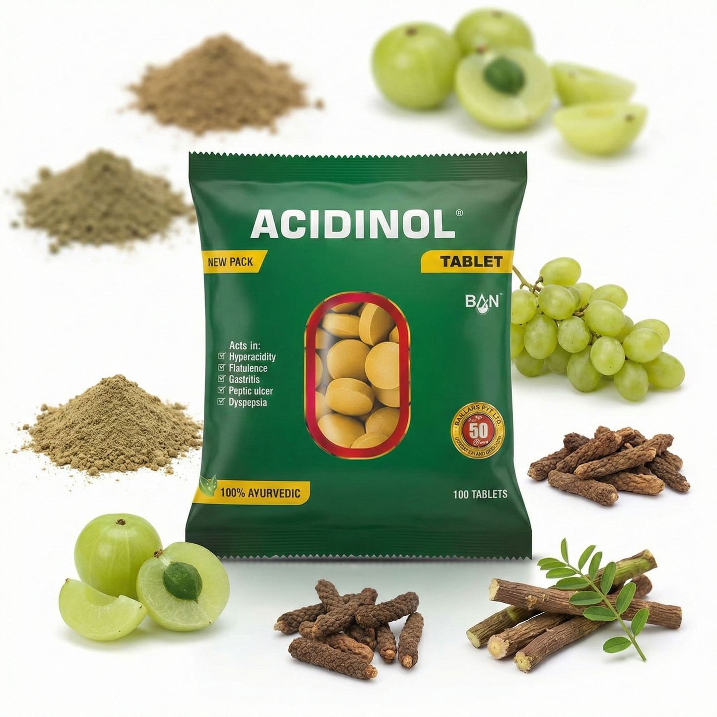 Acidinol Tablet - 100 Tablets