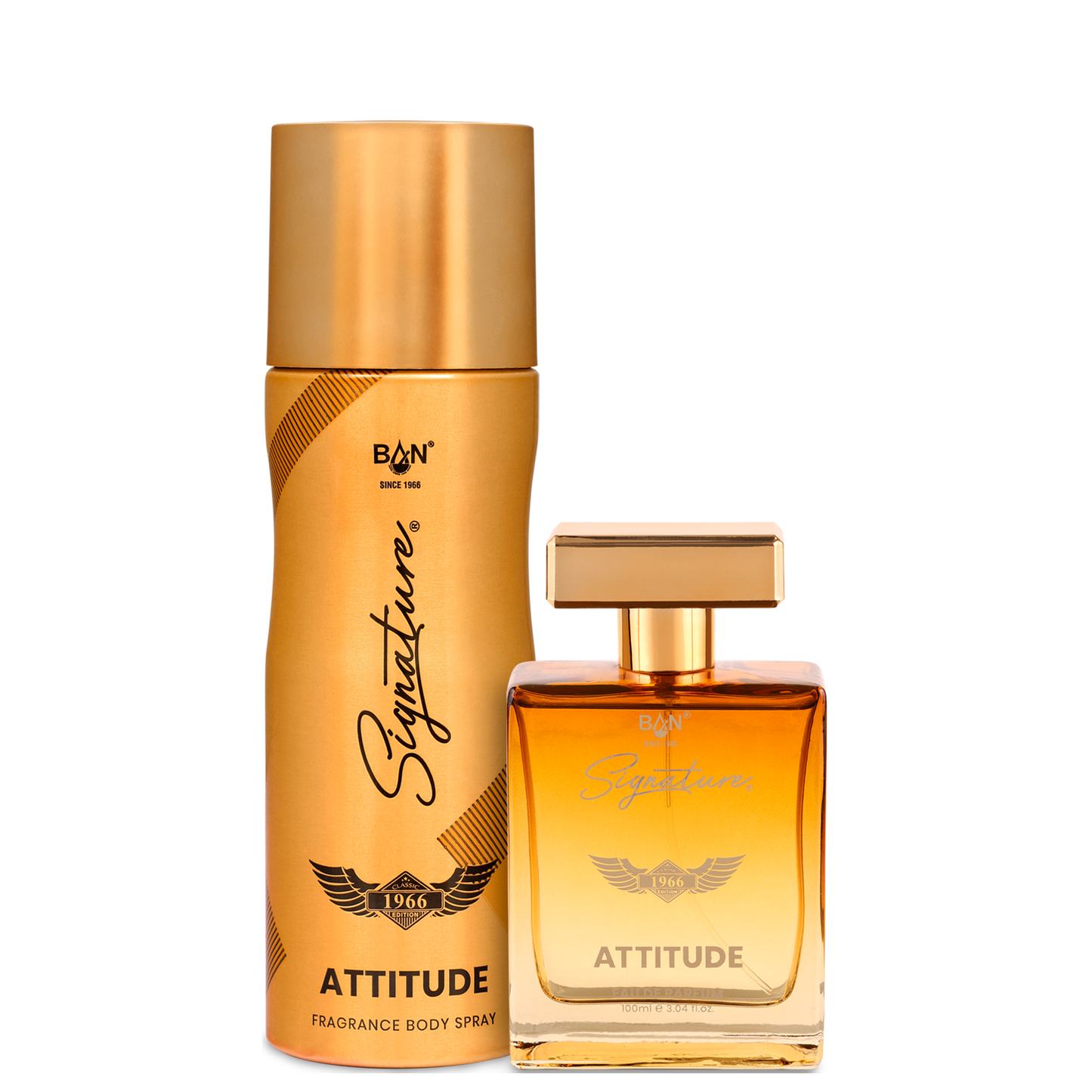 ATTITUDE Signature Duo – Men's 100ml EDP & 150ml Deodorant Combo | Warm Spicy Leather