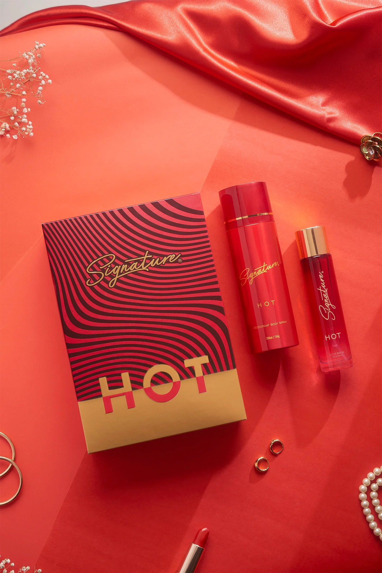 Signature Eau De Parfum + Deodorant Gift Set Combo- "HOT" - 60 ML EDP & 200 ML DEO