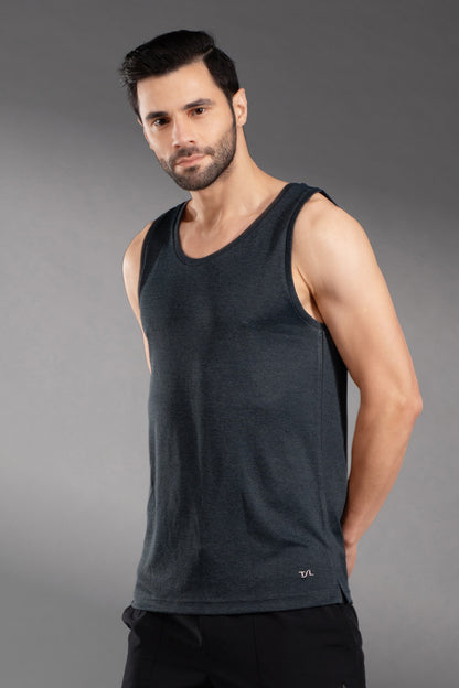 The Secret Loom Men's Gym Vest - Premium 100% Polyester Double Cool