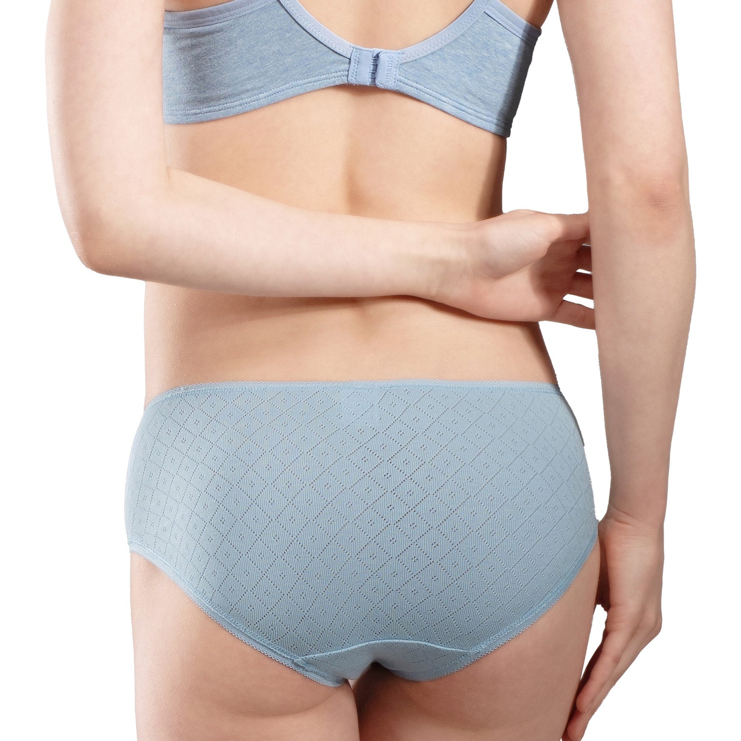 The Secret Loom Women's Hipster - 100% Cotton Pointelle Rib - Premium High Waist Hipster Panties for Women