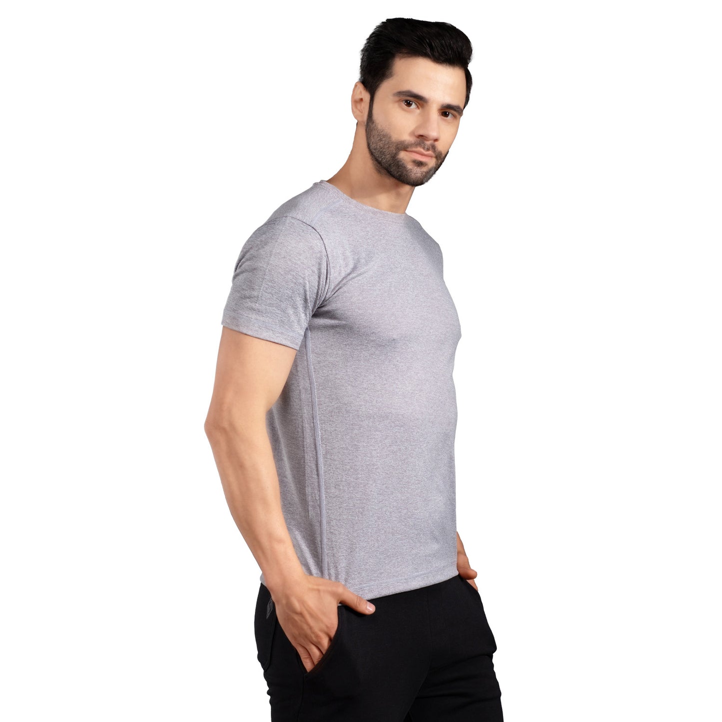The Secret LoomMen's T-Shirt: 100% Polyester Double Cool Round Neck Gym T-Shirts