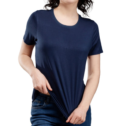 The Secret Loom Women's T-Shirt - 95% Bamboo, 5% Elastane - Premium T-Shirts for Women