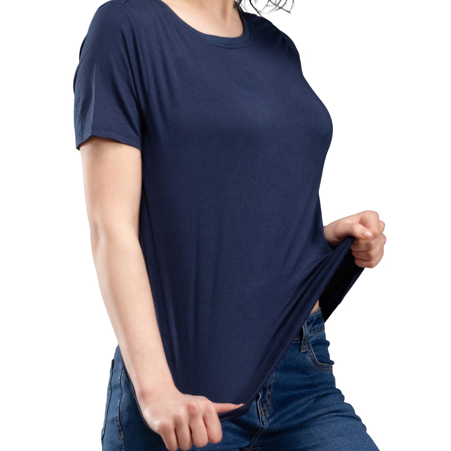 The Secret Loom Women's T-Shirt - 95% Bamboo, 5% Elastane - Premium T-Shirts for Women