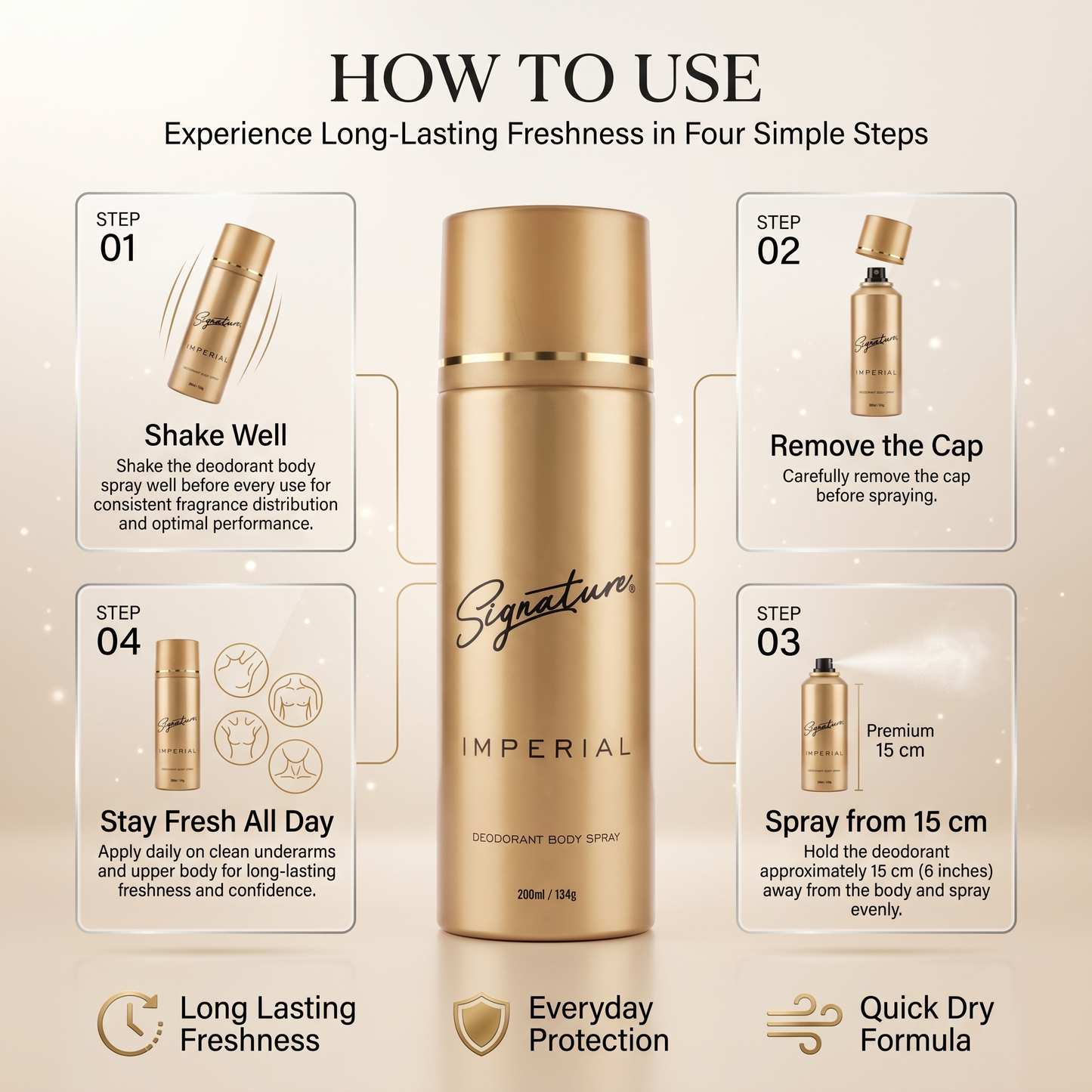 Signature Perfume Body Spray - "IMPERIAL" - 200 ML