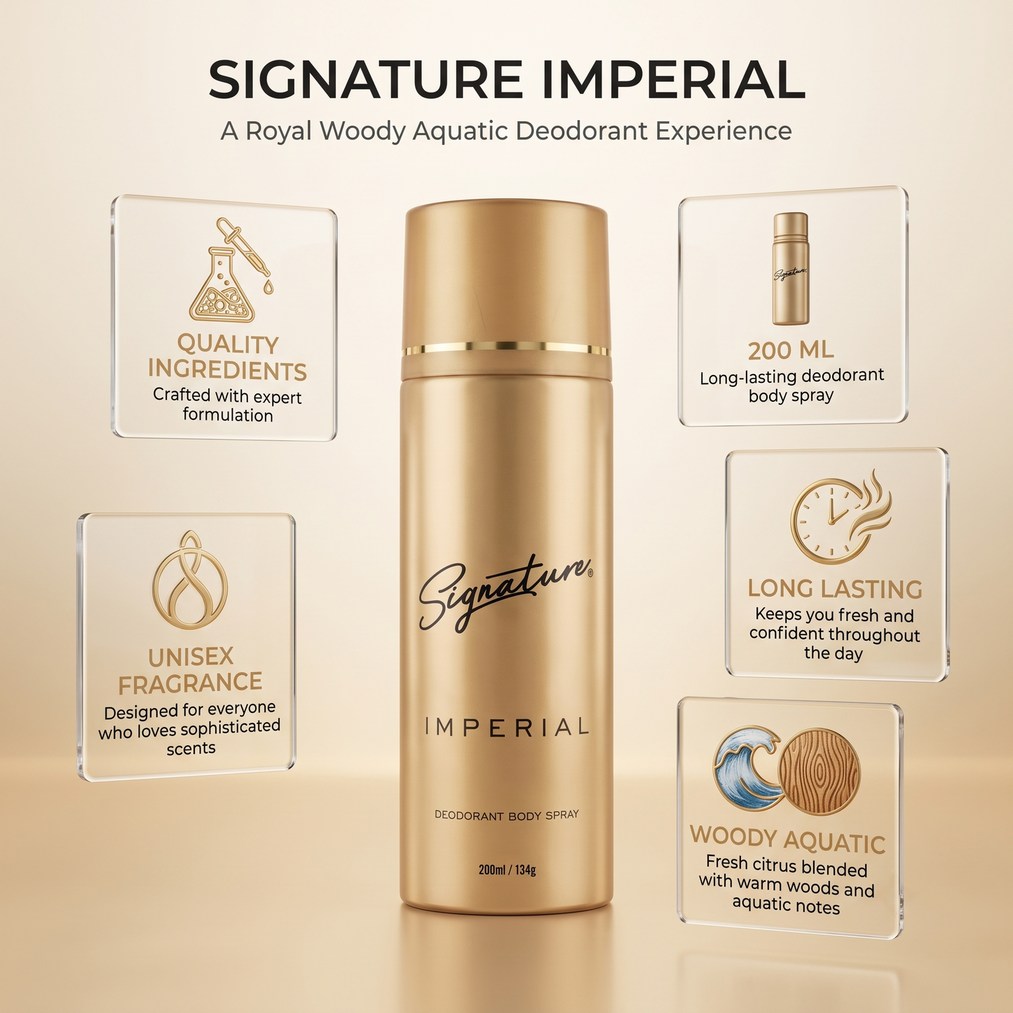 Signature Perfume Body Spray - "IMPERIAL" - 200 ML