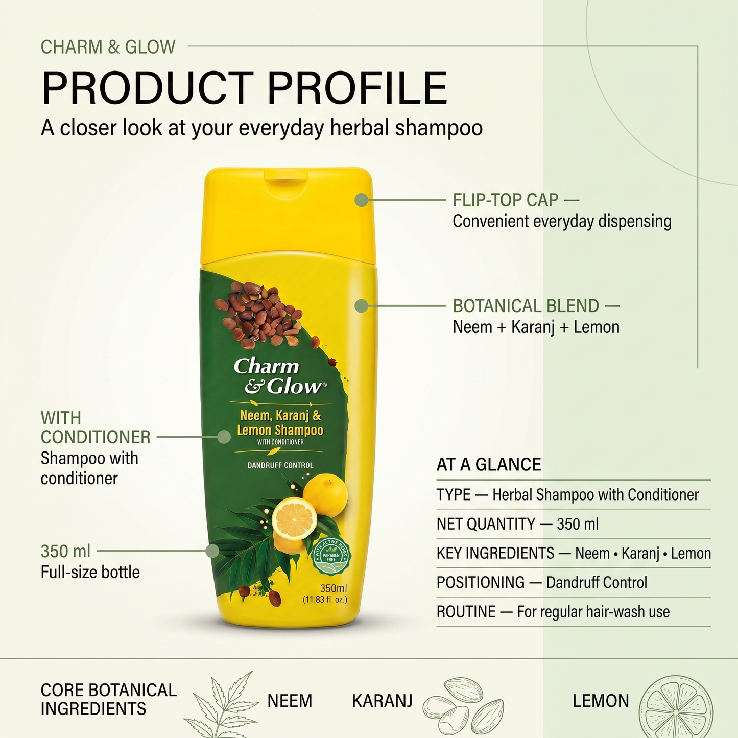 Neem, Karanj & Lemon Herbal Shampoo