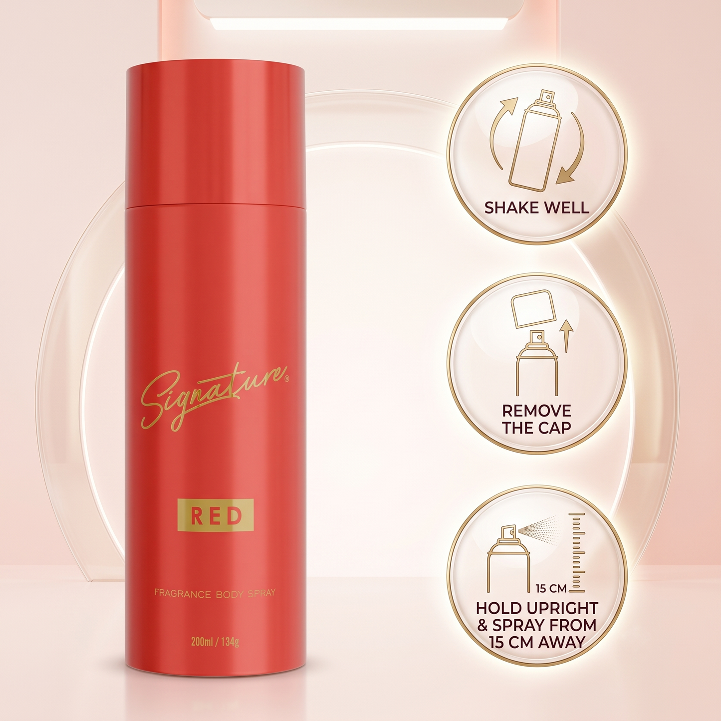 Signature Perfume Body Spray - Red 200 ML
