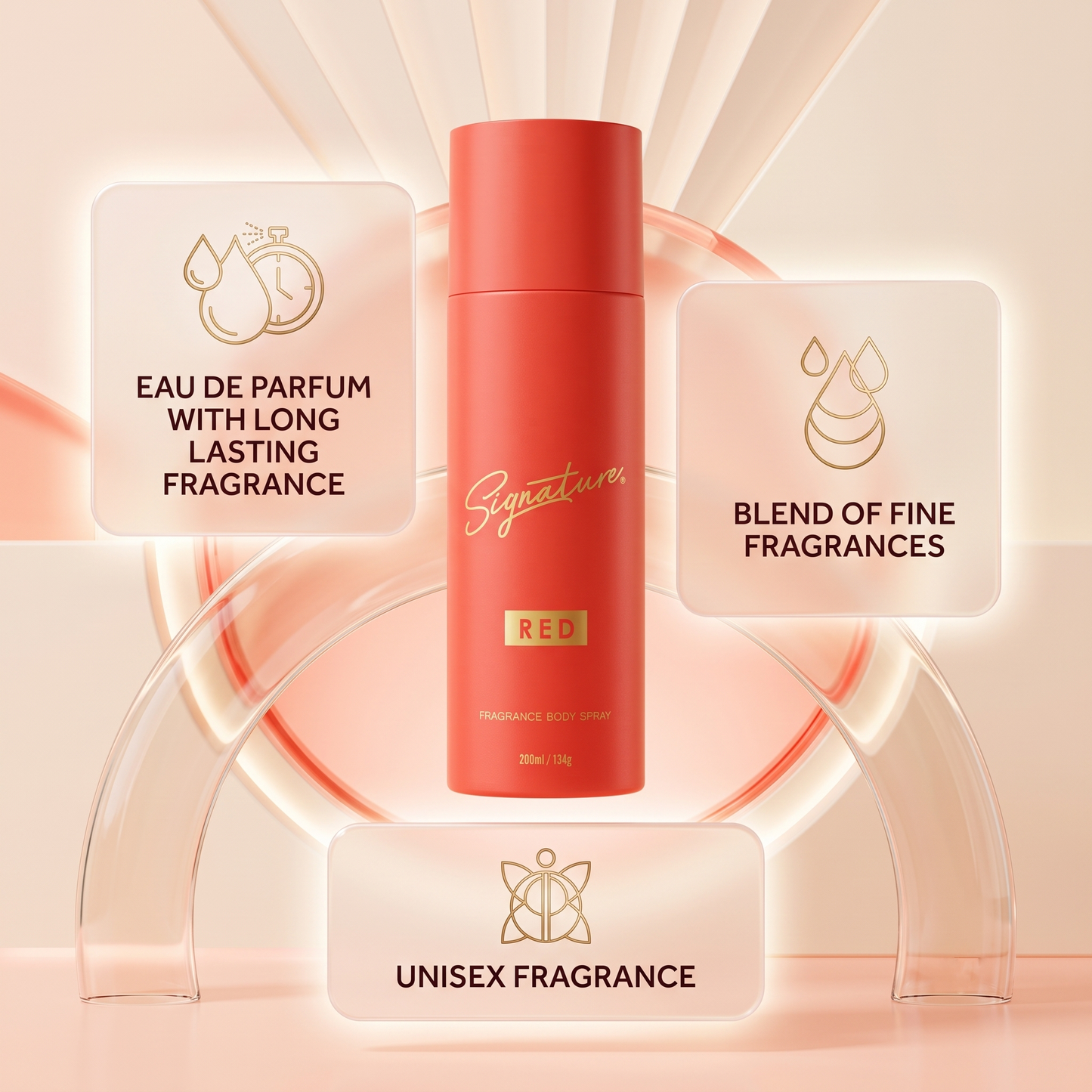 Signature Perfume Body Spray - Red 200 ML