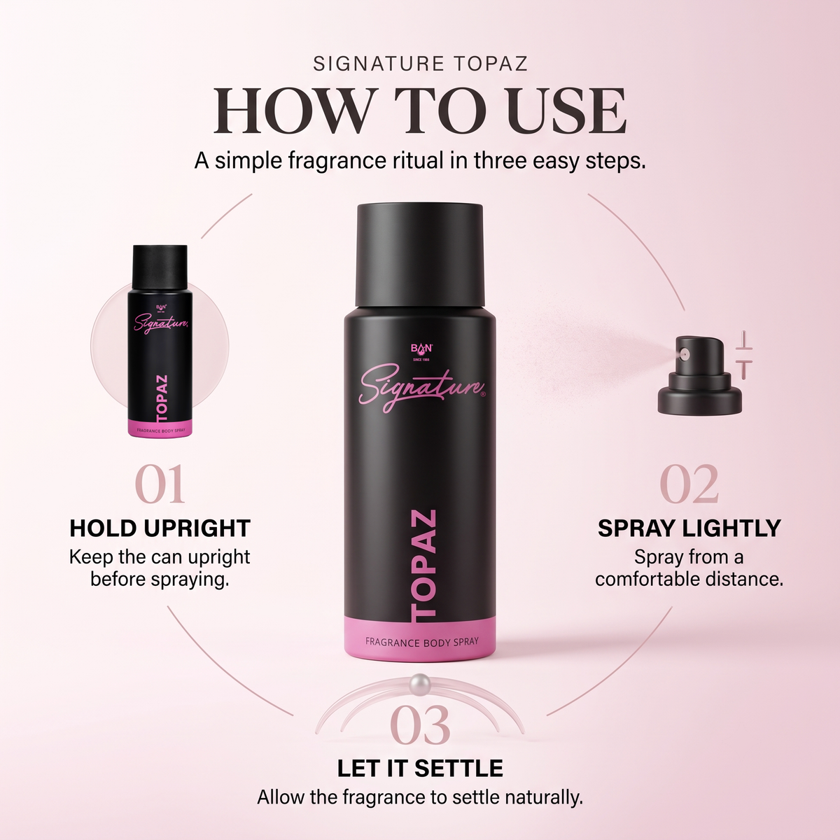 TOPAZ – Women's Perfume Deodorant - 150ml | Radiant Floral Fruity Body Spray