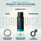 TURQUOISE – Men's Perfume Deodorant - 150ml | Bold Amber Spicy Body Spray