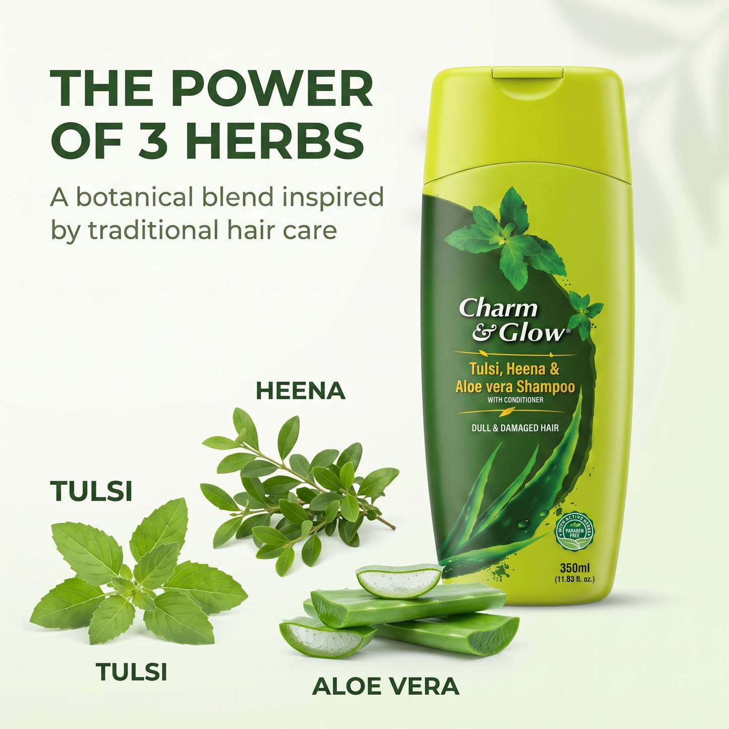 Tulsi, Heena & Aloevera Herbal Shampoo