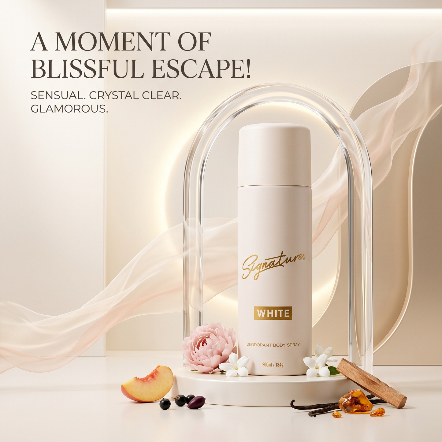 Signature Perfume Body Spray - White 200 ML