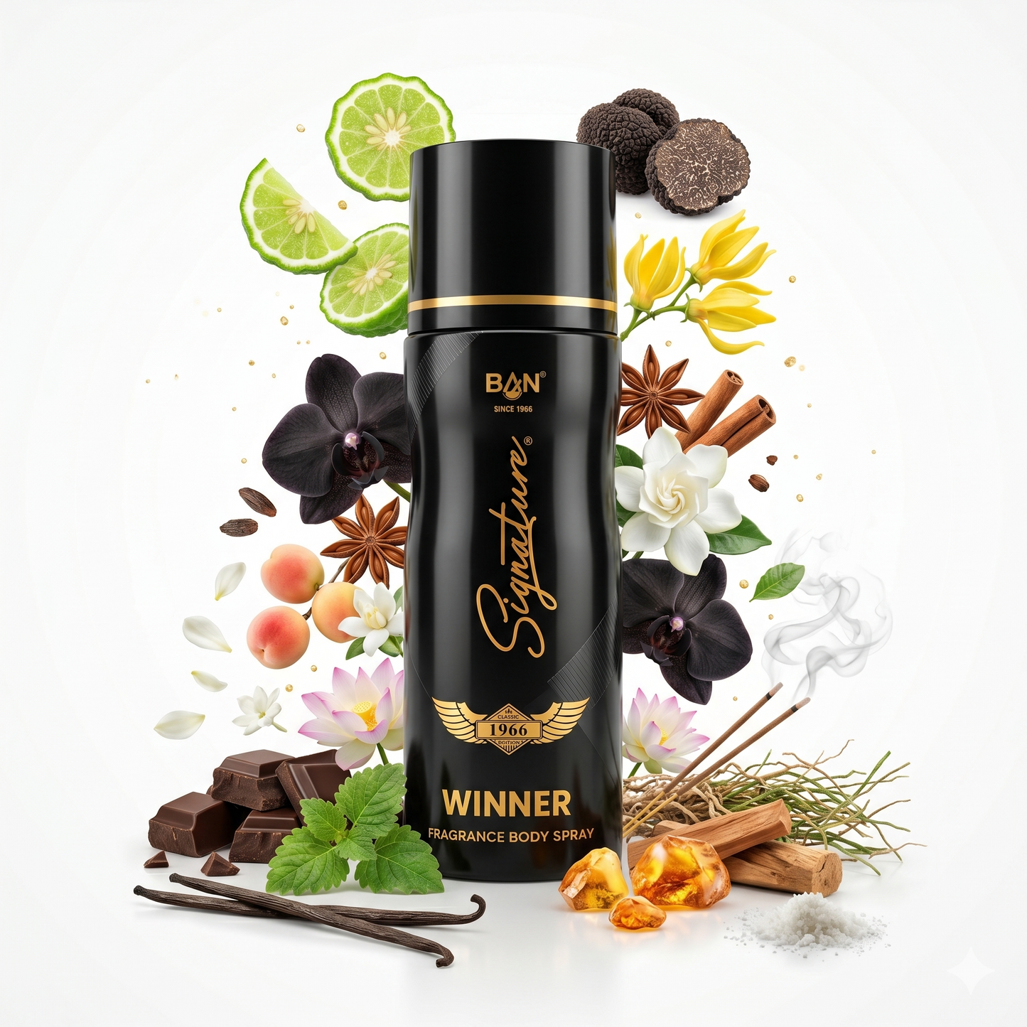WINNER – Women's Perfume Deodorant - 150ml | Empowering Amber Floral Body Spray