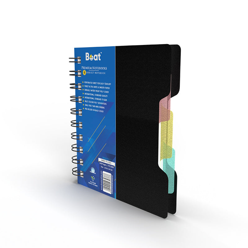 Premium 4 Subject Wiro Notebook 70GSM (240 pages)