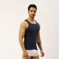 THE SECRET LOOM Mens Gym Vest - Rib 1X1 100% Super Combed Cotton