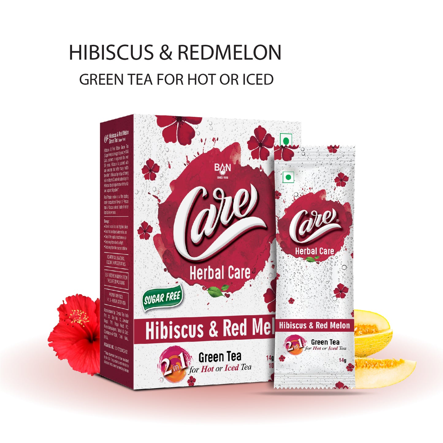 Hibiscus & Red Melon 2 in 1 Green Tea